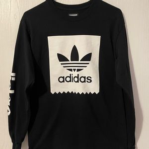Black adidas unisex long sleeve tshirt